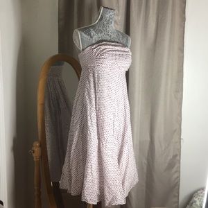 J Crew Strapless polka dot dress
